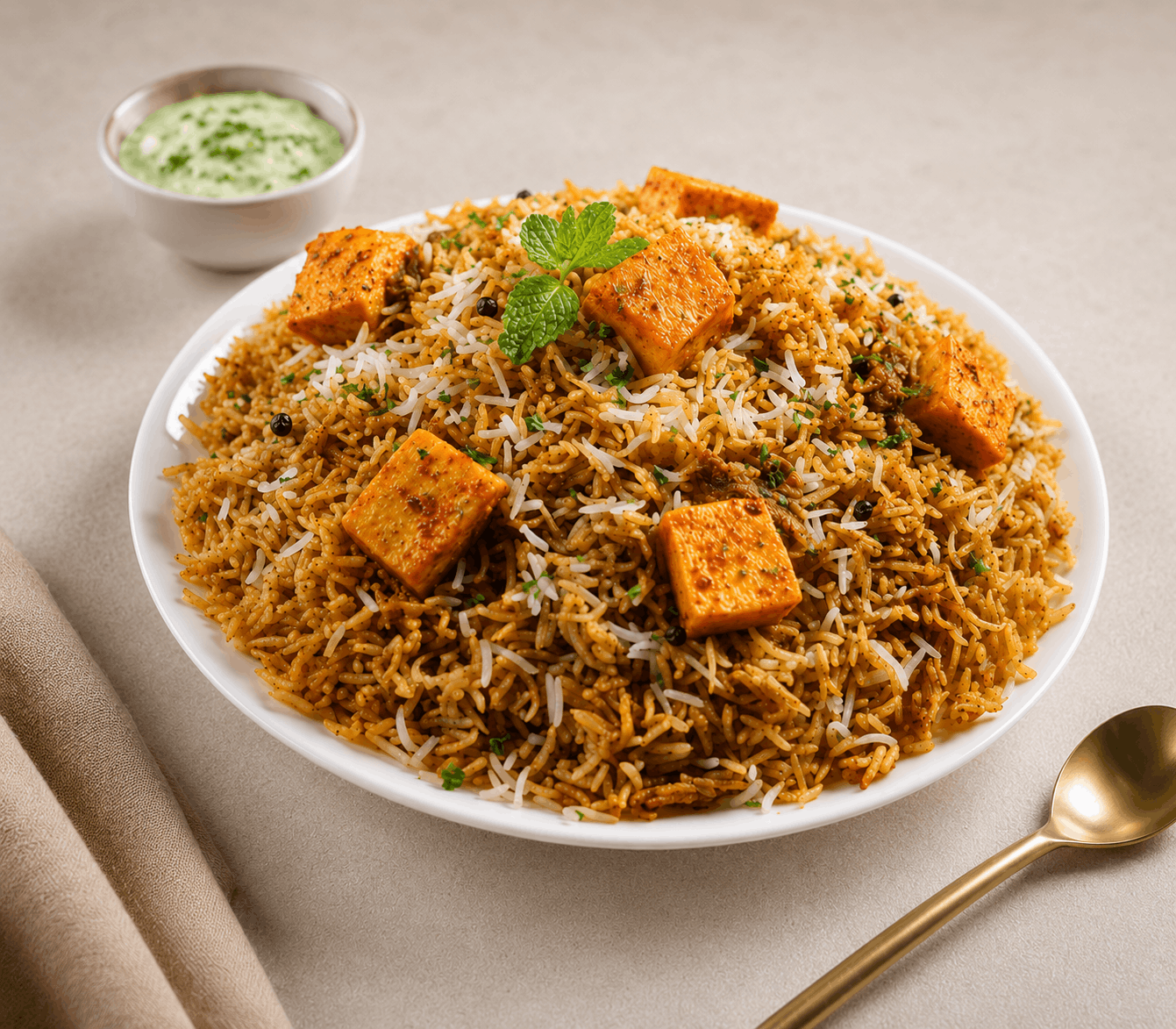 Paneer Fry Biryani Single