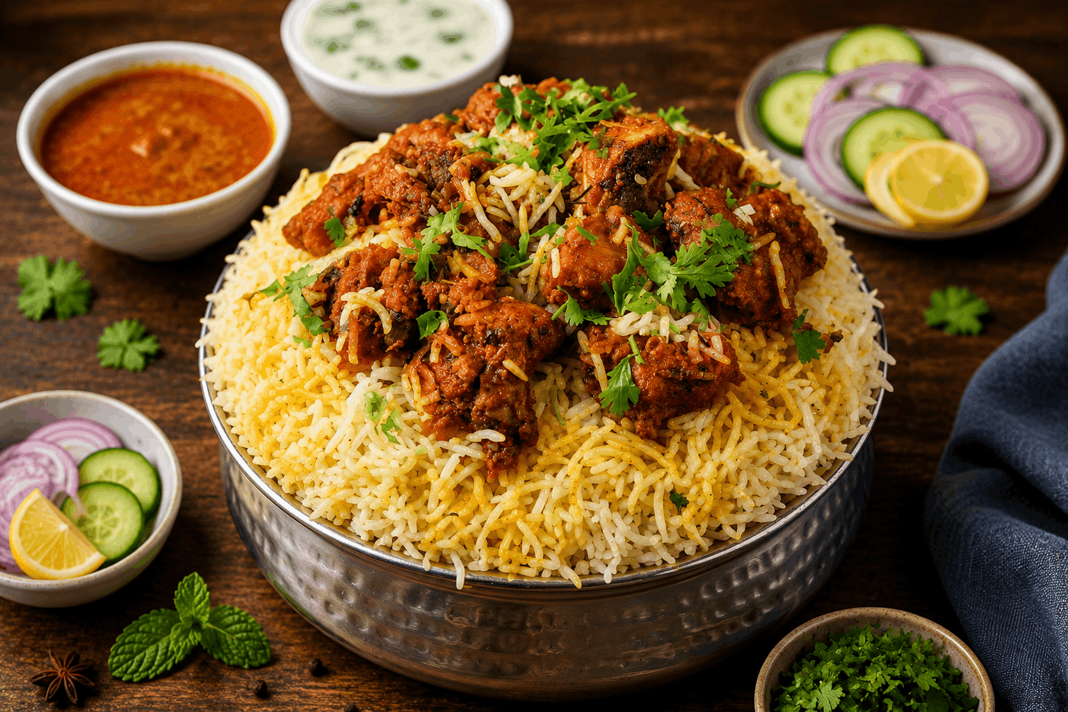 Chicken Fry Piece Biryani Single