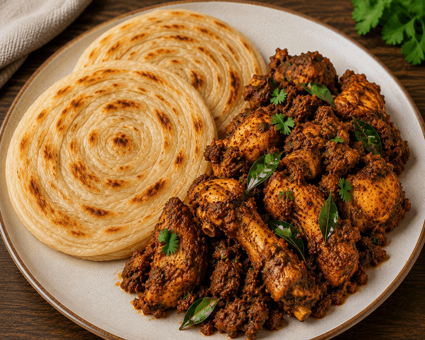 Parotta with Natukodi