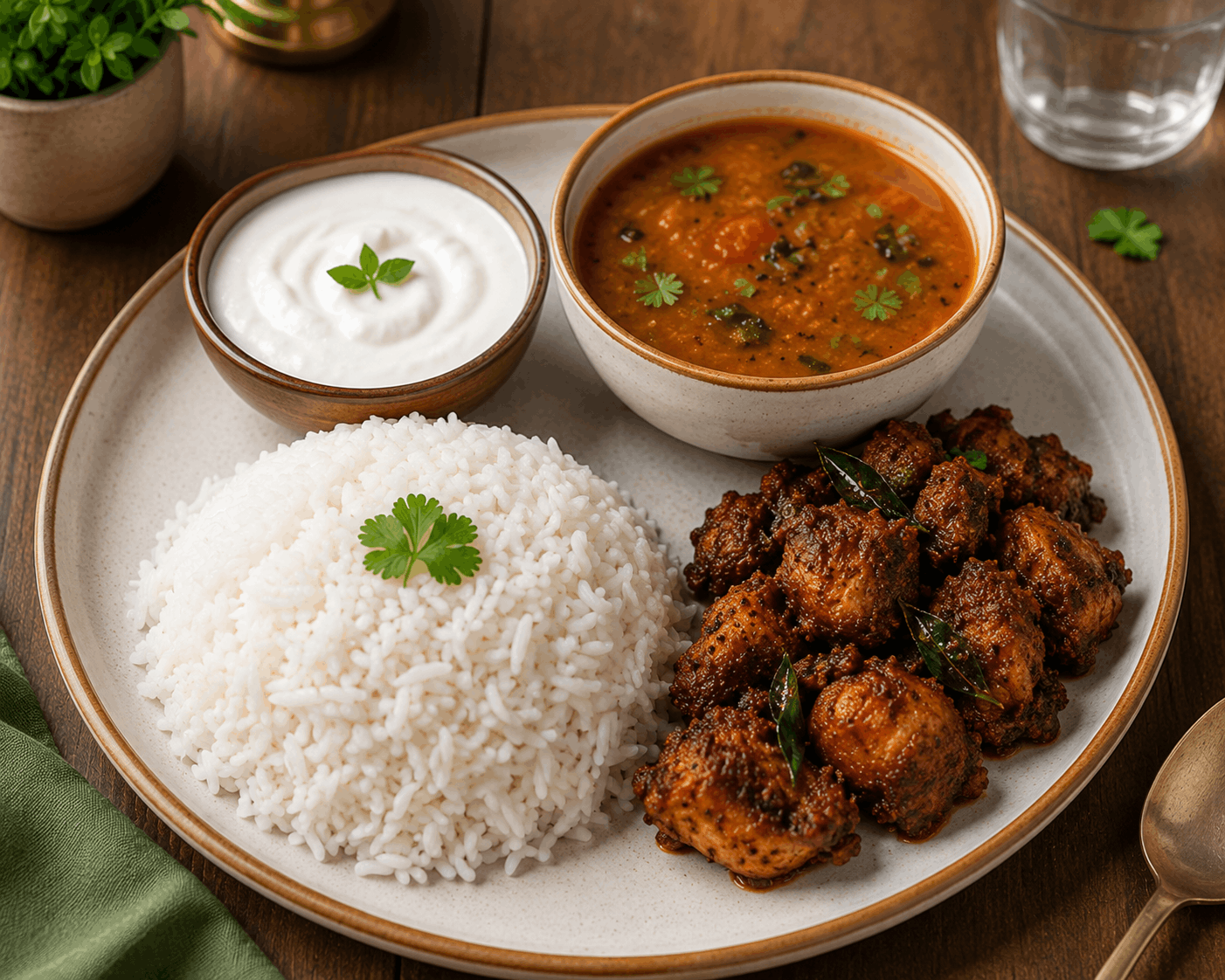 Rice with Chicken Fry Single