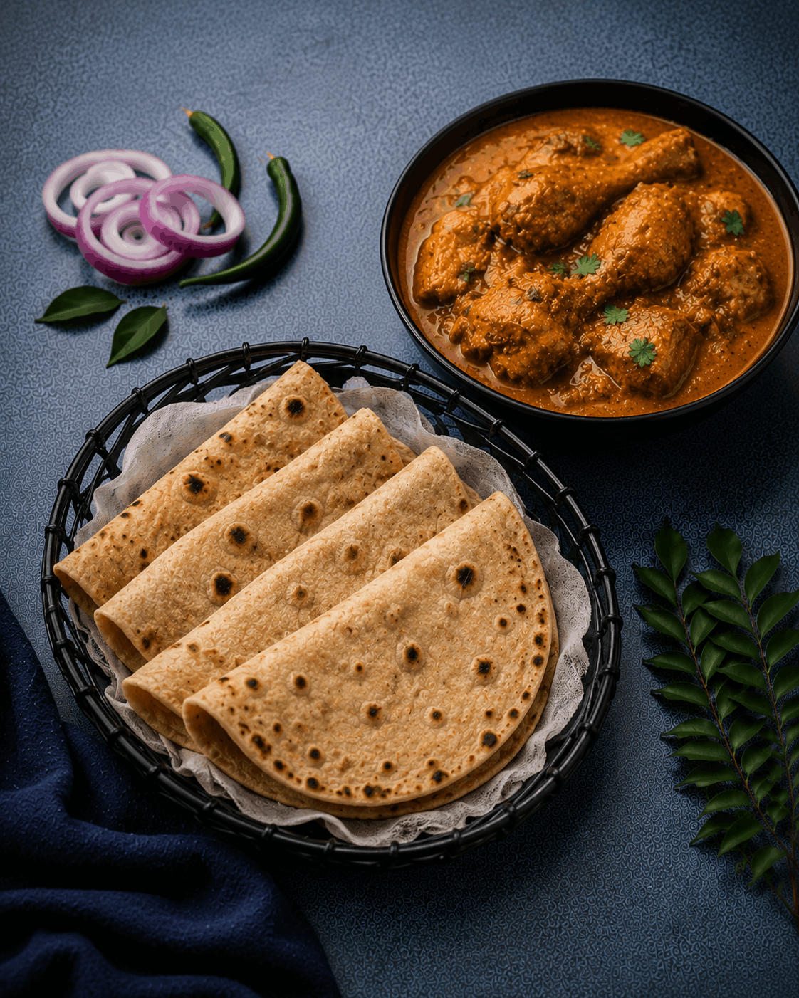 Roti With Chicken Curry