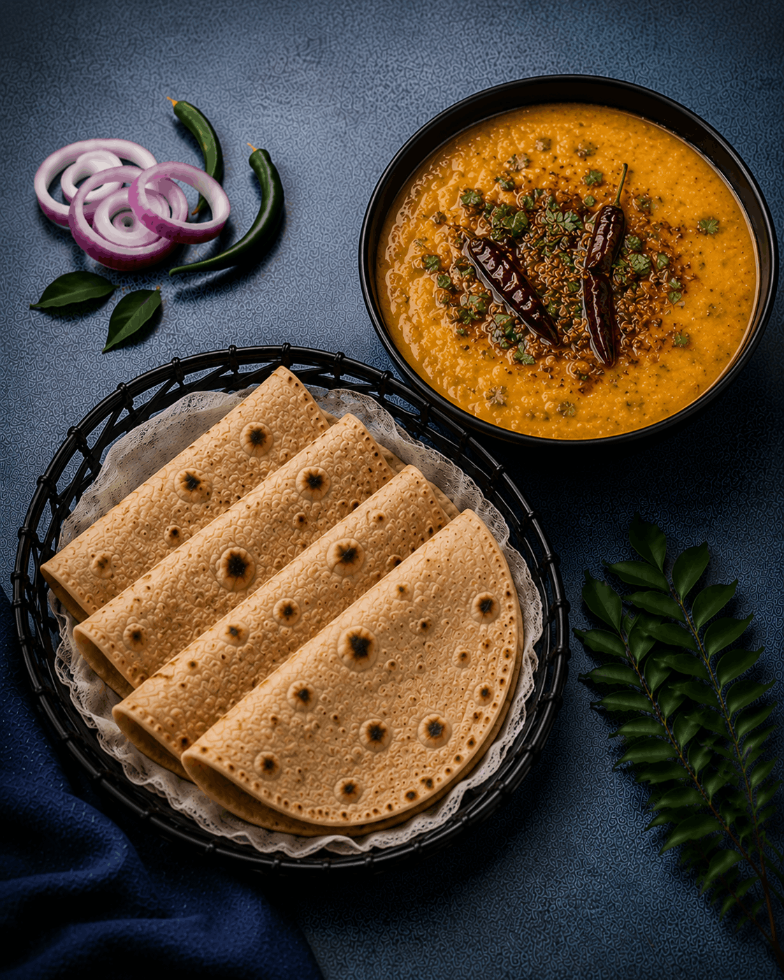Roti With Dal Tadka