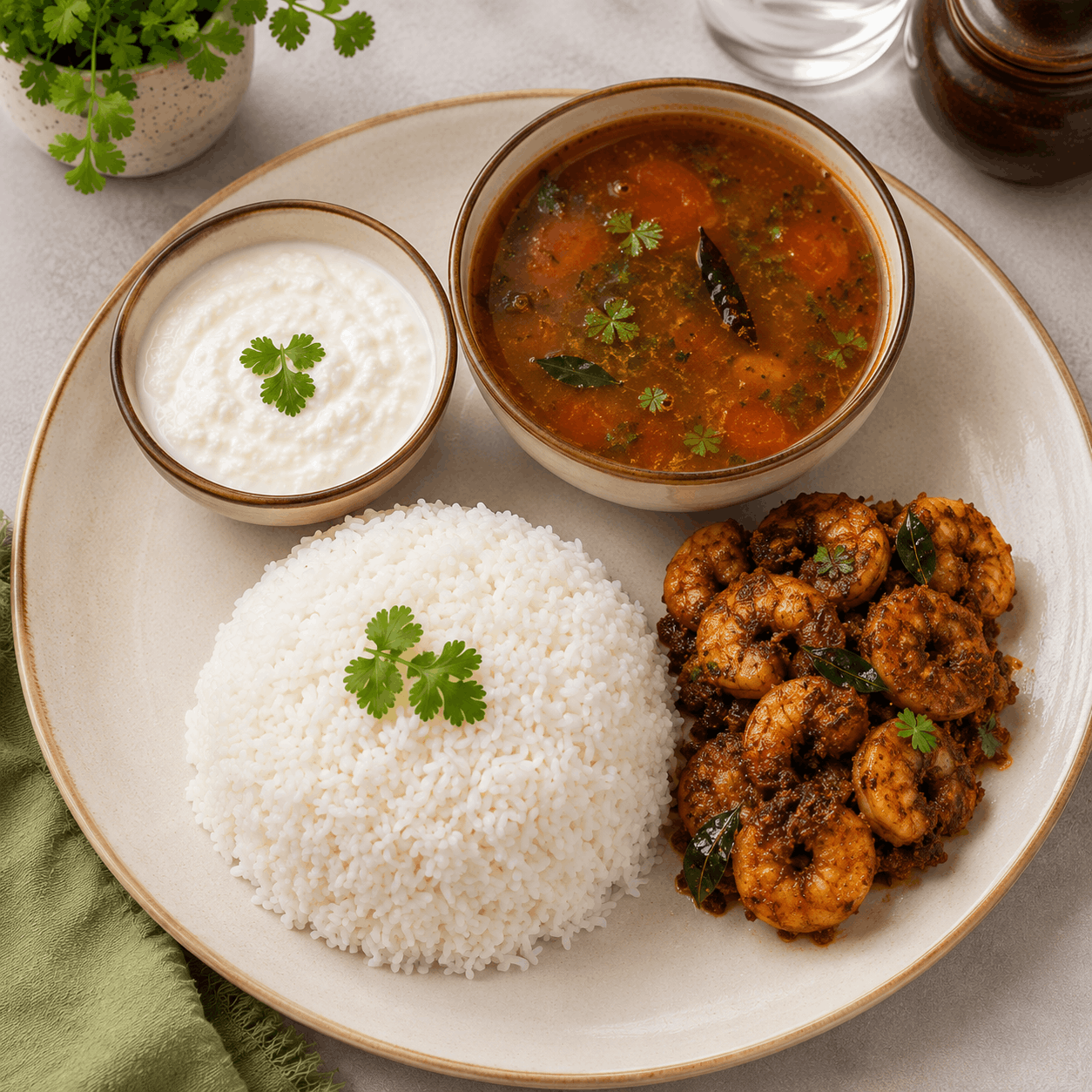 White Rice Combo Non - Veg Mini