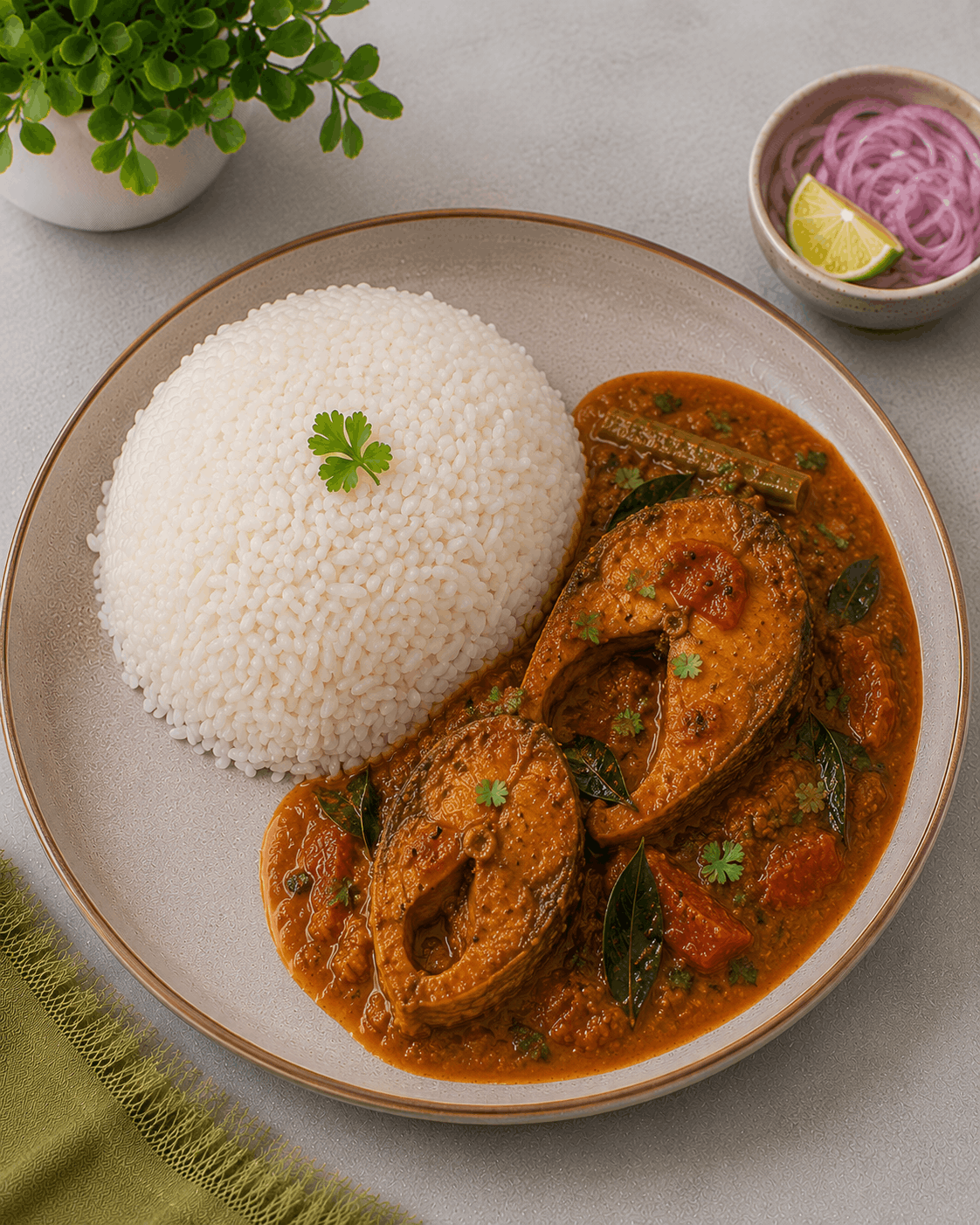 Rice With Fish Pulusu